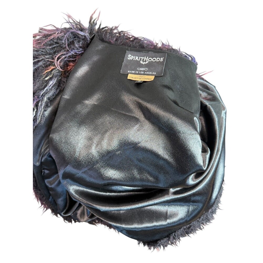 SpiritHoods Faux Fur Shaggy 70s Multicolor Jacket Collectors Edition $450 Size S - Picture 2 of 8